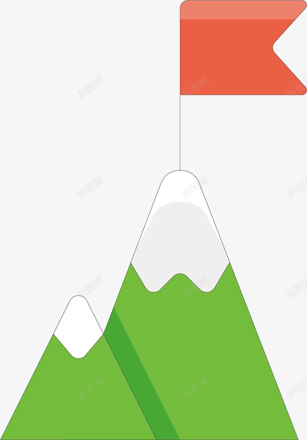 山顶上的国旗png免抠素材_88icon https://88icon.com 中国 创意 卡通 喜马拉雅山 国旗 山峰 山顶 手绘 珠穆朗玛峰 简洁