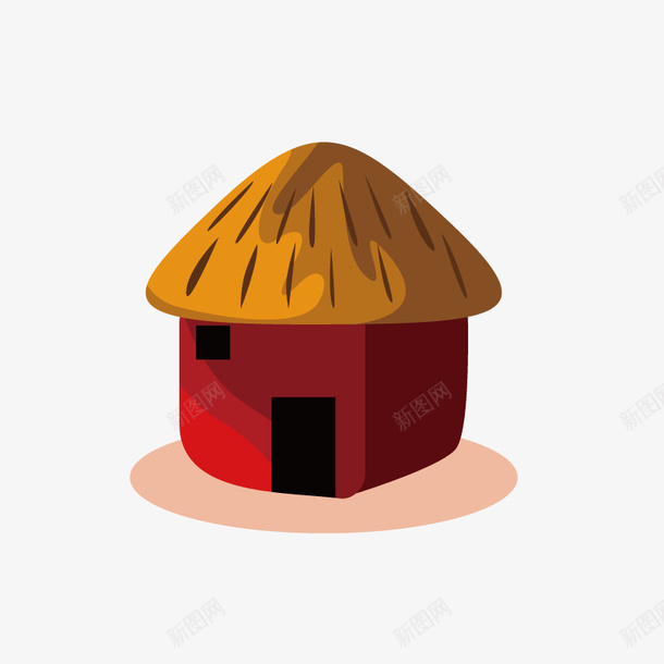 红色茅草屋手绘简图png免抠素材_88icon https://88icon.com 住宿 卡通 房门 手绘图 搭建 窗户 茅草 茅草屋 黄色草屋