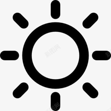 不规则形状太阳晴朗天气符号图标图标
