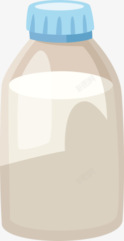 简单牛奶手绘卡通矢量图素材