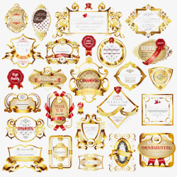 各种金色边框素材