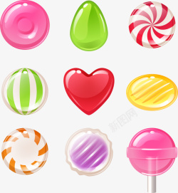可爱缤纷糖果图标图标