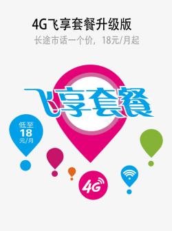 中国移动通信4G套餐海报高清图片