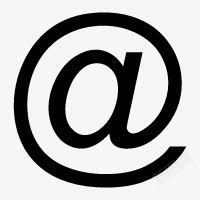 邮箱符号互联网黑色邮箱符号图标高清图片