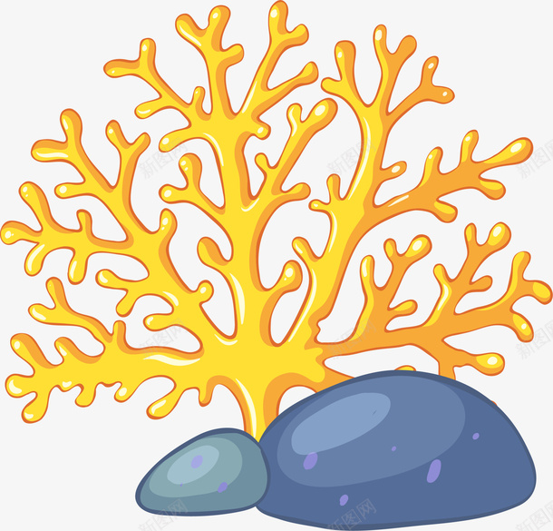 海洋植物美丽珊瑚png免抠素材_88icon https://88icon.com 一株珊瑚 海洋植物 石头 美丽珊瑚 茂盛珊瑚 黄色珊瑚