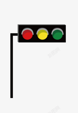 红灯停绿灯行卡通扁平化红绿灯矢量图高清图片