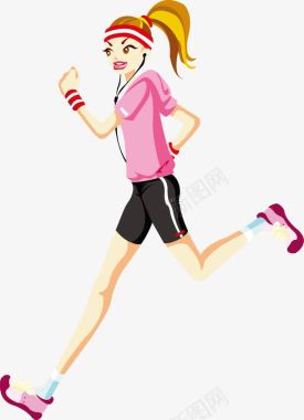 奔跑的女人奔跑运动员图标图标