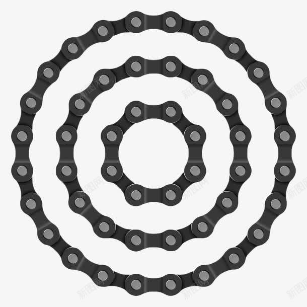 黑色链条圆圈png免抠素材_88icon https://88icon.com 圆圈 机械 自行车 自行车链条 部件 金属 链条 零件 黑色
