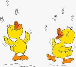 小鸭子唱歌素材