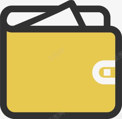 手机抖音软件黄色钱包图标图标
