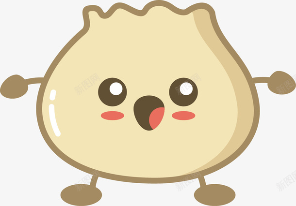 呆萌的卡通包子简图png免抠素材_88icon https://88icon.com 创意 包子 卡通 可爱的 呆萌 嘴巴 寿包 眼睛 食物