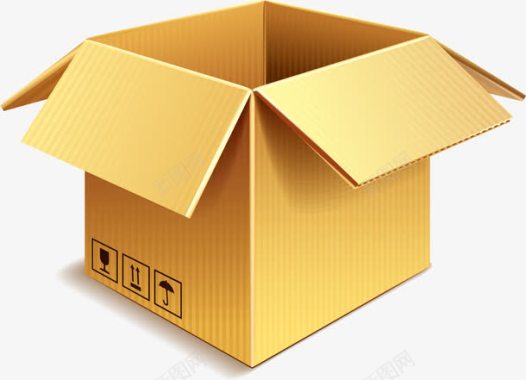 箱子黄色货运箱子图标图标