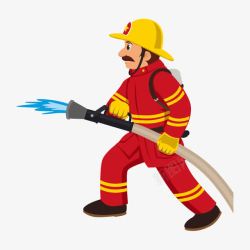 防火安全意识消防栓消防人员图标高清图片