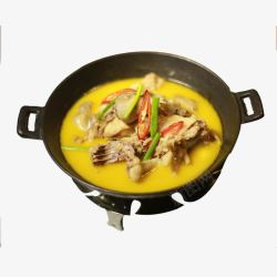 咖喱青椒铁锅炖鸡素材