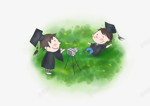 手绘卡通毕业季毕业照png免抠素材_88icon https://88icon.com Q版 博士 卡通 学位 学士 学士学位 毕业了 毕业季 毕业照 漫画 研究生 硕士 高校 高校毕业生