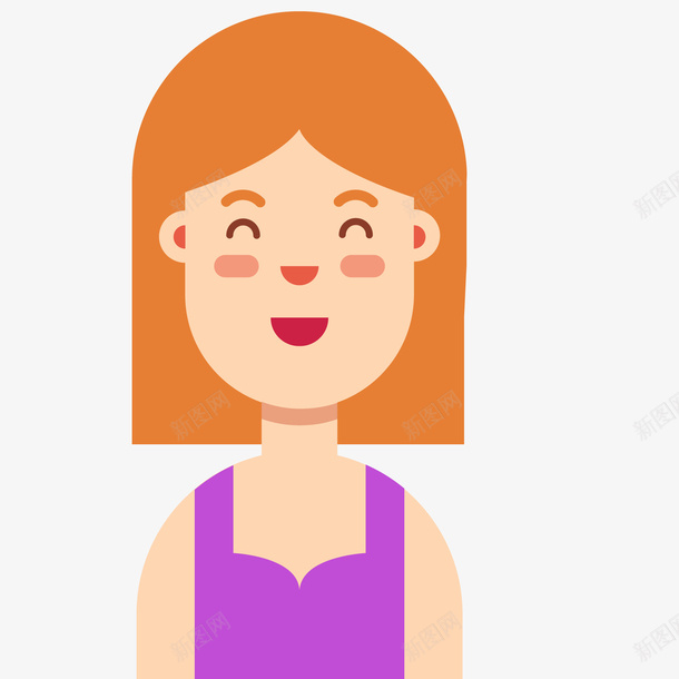 微笑的扁平化女性人物png免抠素材_88icon https://88icon.com 人物设计 卡通 图案 微笑 扁平化 用户头像