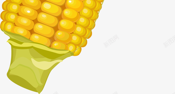 黄色卡通玉米png免抠素材_88icon https://88icon.com 卡通食物 装饰图案 食品 食材 餐厅 餐饮 黄色羽毛