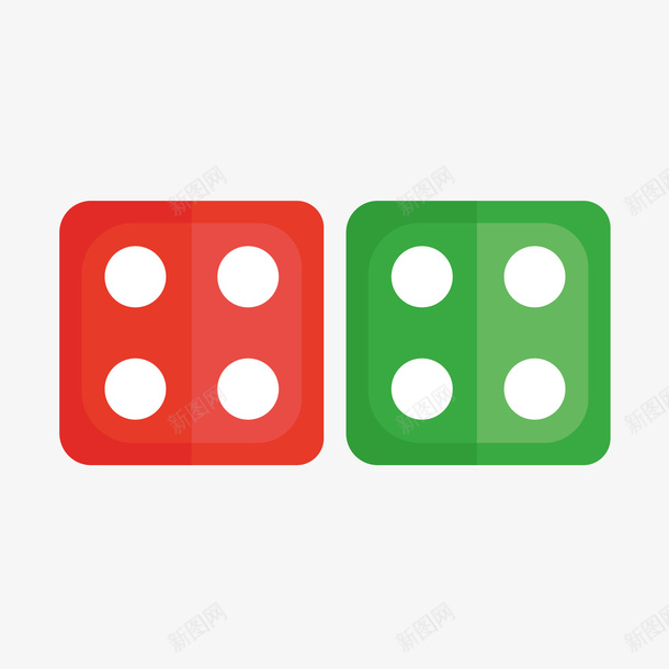 红色筛子绿色筛子矢量图ai免抠素材_88icon https://88icon.com 正方块 游戏筛子 筛子 红色 绿色 色子 金钱游戏工具 骰子 矢量图