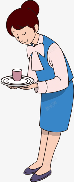 漂亮杯子漂亮的服务员高清图片
