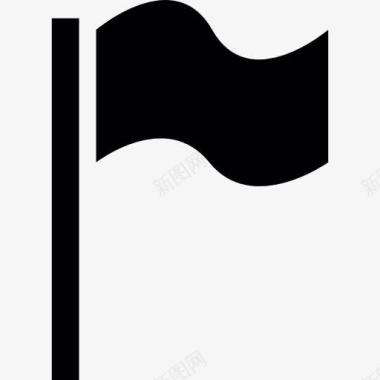飘扬挥舞着黑色的旗帜图标图标