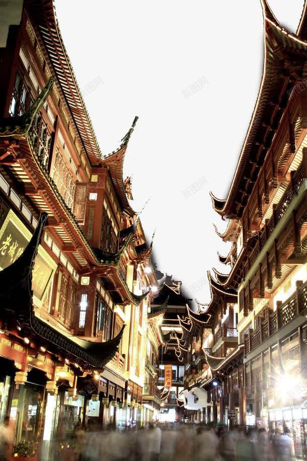上海古镇夜景png免抠素材_88icon https://88icon.com 名胜古迹 旅游风景 著名建筑