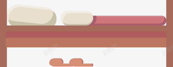 卧室正面图矢量图ai免抠素材_88icon https://88icon.com 床上用品 床板 床铺 拖鞋 枕头 被子 鞋子 矢量图