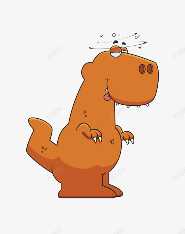 黄色卡通恐龙头晕元素png免抠素材_88icon https://88icon.com 不舒服 人物 免扣 免费下载 冒星星 卡通 卡通人物头晕 喝多了 头晕 头脑混乱 眼花 脑袋涨 走路不了