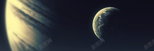 科幻大气banner背景背景