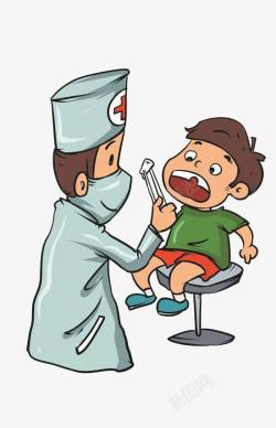 儿科医护人员宝宝看牙医高清图片