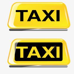 黄色的出租车黄色的士顶灯高清图片