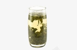 一杯热茶玻璃杯里的乌龙茶高清图片