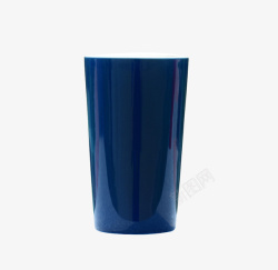 产品实物蓝色陶瓷时尚牙杯素材