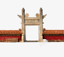 中式门框古典石材门框高清图片