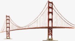 美国工业风手绘风美国金门大桥矢量图高清图片
