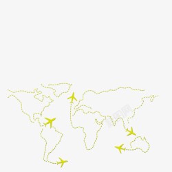 路线计划全球飞行高清图片