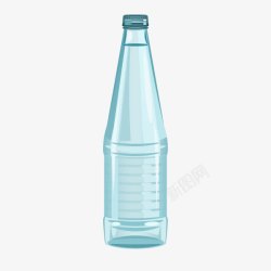 透明饮料瓶子卡通矿泉水水瓶饮料瓶装饰高清图片