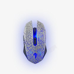 有线鼠标蓝色发光游戏鼠标高清图片