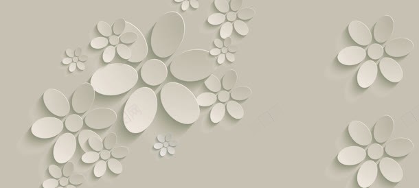 白色D立体花背景bannerjpg设计背景_88icon https://88icon.com 3D banner 白色 立体花 背景