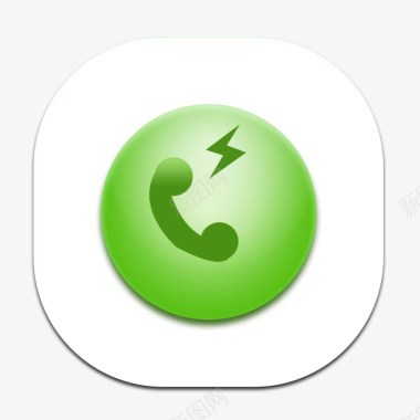 置顶按钮绿色绿色电话图标立体化ICON图标图标