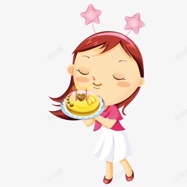 美食享受的女孩png免抠素材_88icon https://88icon.com 人物 卡通图 开心的女孩 满足的女孩 美食甜点
