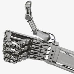 智能机械手臂金属质感机械手指高清图片