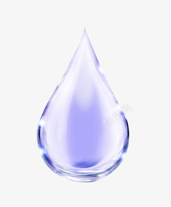 紫色清新水滴效果元素素材