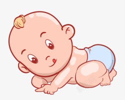宝宝尿瓶趴着可爱宝宝高清图片