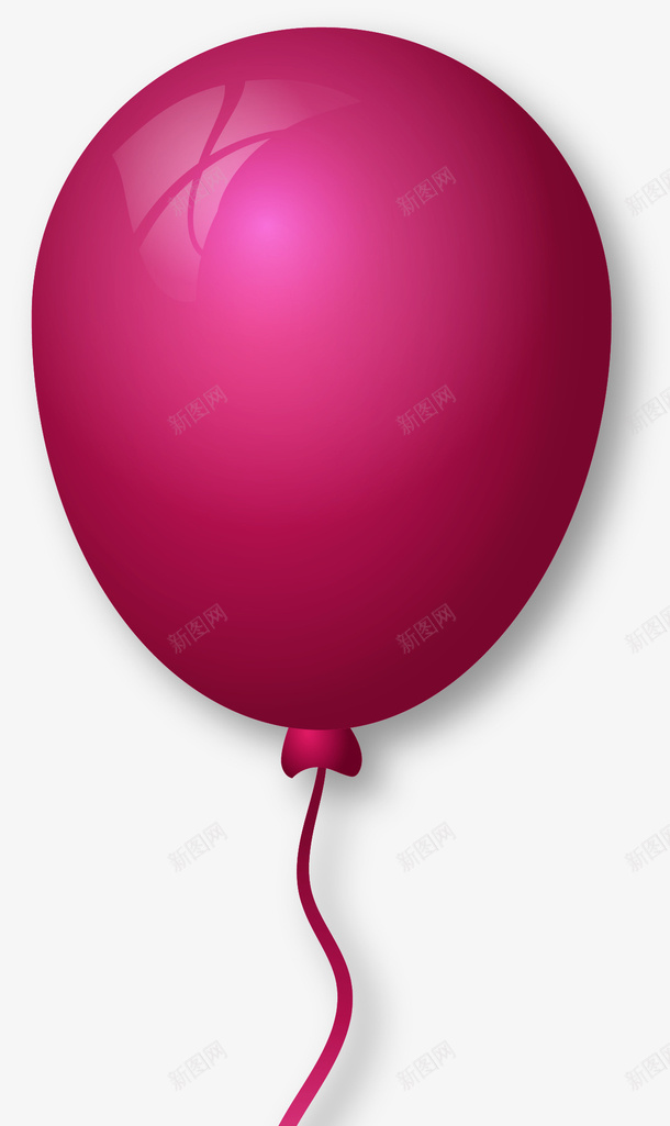 玫红色单个气球png免抠素材_88icon https://88icon.com 一颗气球 单个 单个气球 卡通美丽气球 卡通风格 气球 玫红色 美丽的气球