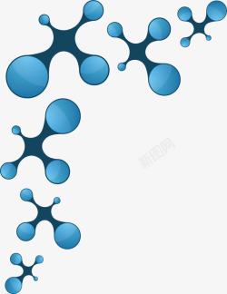 蓝色生物科技结构体素材