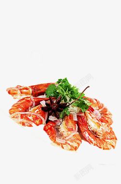 卤虾大连海虾美食元素素材