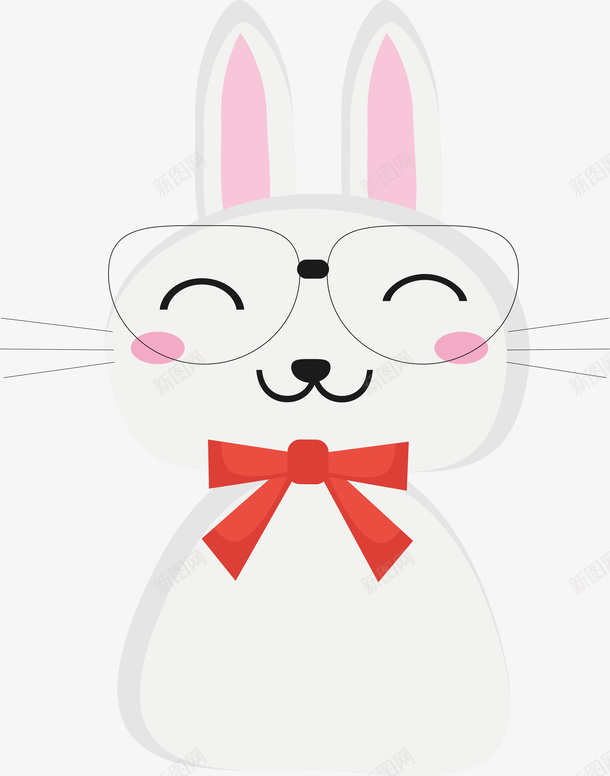 可爱红领巾小白兔矢量图ai免抠素材_88icon https://88icon.com 动物 卡通 可爱 小兔设计 小白兔设计 红领巾 矢量图