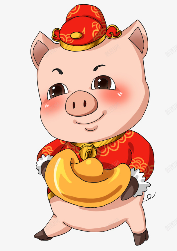 2019猪年彩绘卡通猪png免抠素材_88icon https://88icon.com 2019猪年 卡通猪 彩绘猪 新年 猪年 金元宝