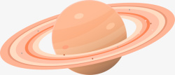 天文现象粉色圆球立体风格土星环矢量图高清图片