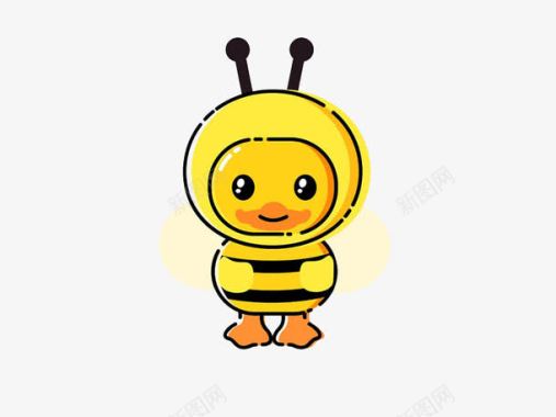 黄色蜜蜂小蜜蜂MBE风格UI图标图标